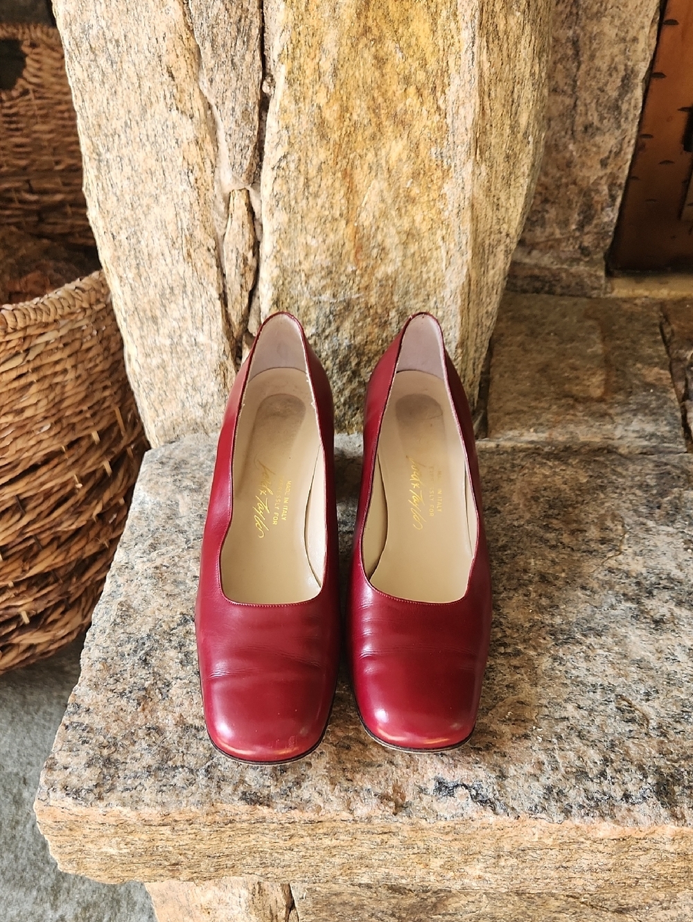 Lord & Taylor Women's Burgundy Leather